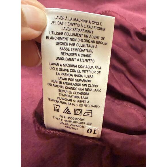 JOE'S Jeans Burgundy Velour Full Zipped Cropped Hooded Jacket Sz S New with Tags - Picture 9 of 11